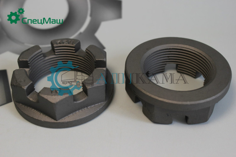 Гайка М42х2-5Н6Н фланца редуктора, корончатая (ТЕФЛОН)