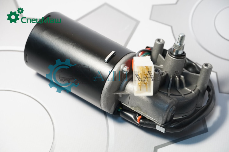 Электродвигатель стеклоочистителя с редуктором МАЗ, КРАЗ, УРАЛ