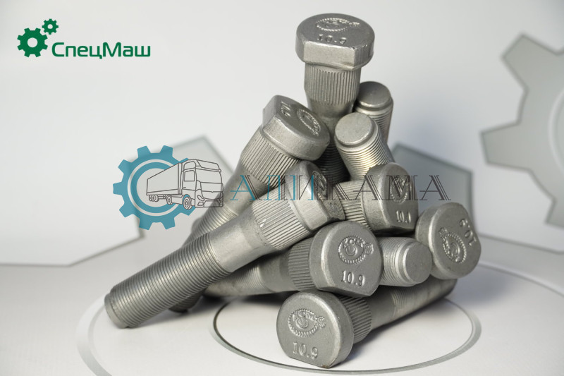 Болт ступицы 6520 (Еврошпилька М22х1,5 L-105 мм, С НАСЕЧКОЙ) задняя, ТЕФЛОН (упак.10 шт)