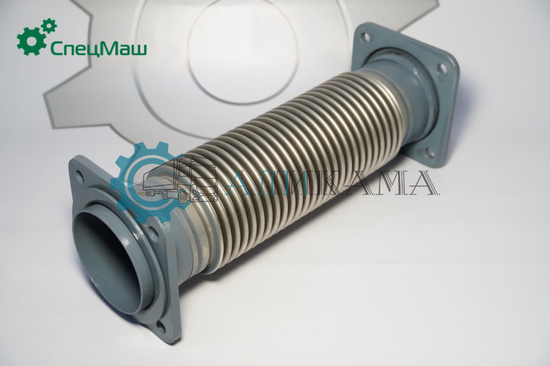 Металлорукав 54115 (сильфон гофра НЕРЖАВЕЮЩАЯ СТАЛЬ, фланец 4 отверстия)