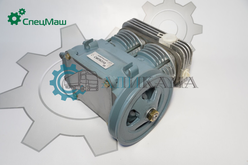 Компрессор МАЗ, УРАЛ, ЛиАЗ, ИКАРУС (2 цилиндровый со шкивом) жид. охлаж. шкив 172 мм 320 л/мин