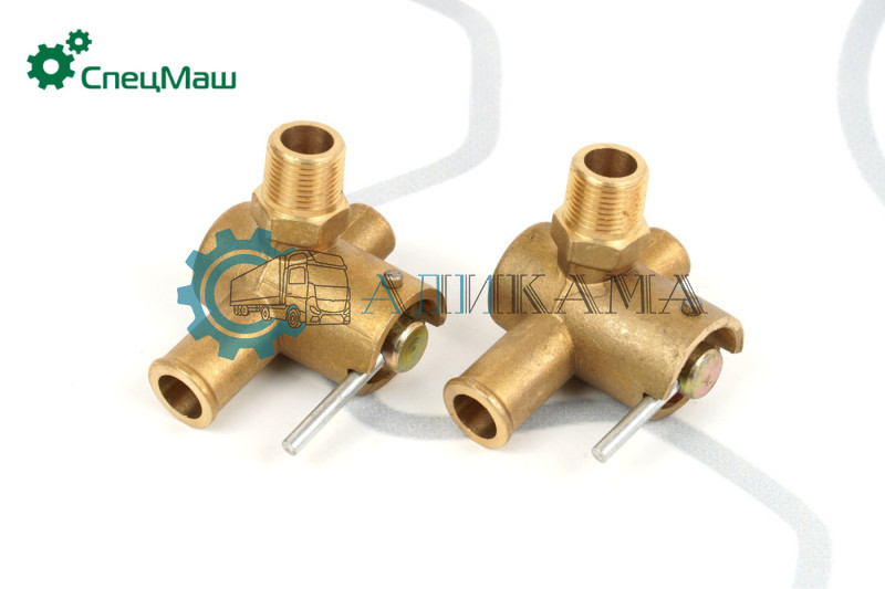 Кран отопителя на 3 выхода, штуцер с резьбой, для МАЗ